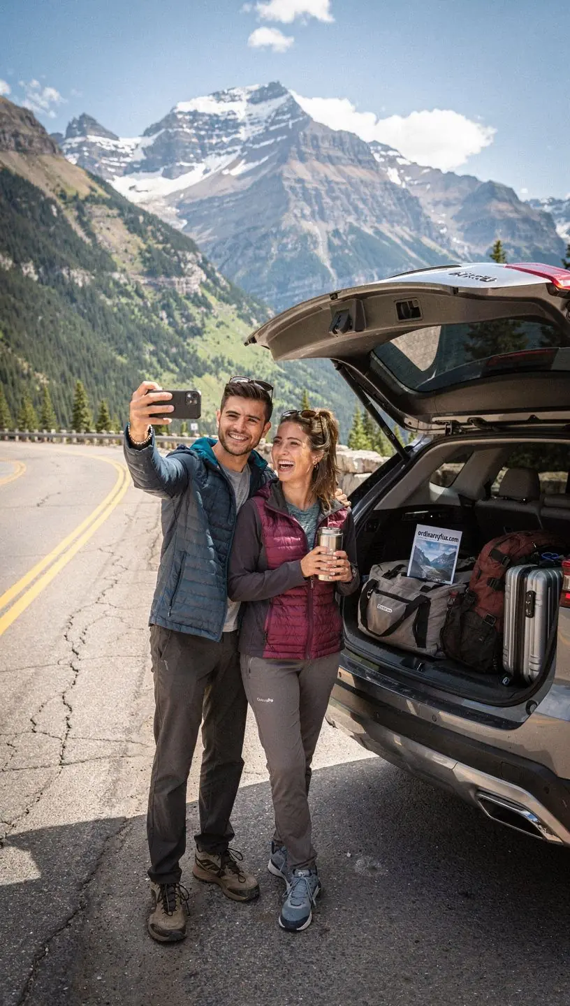 Bezpieczny samochód na tle miasta z widoczną polisa ubezpieczeniową
